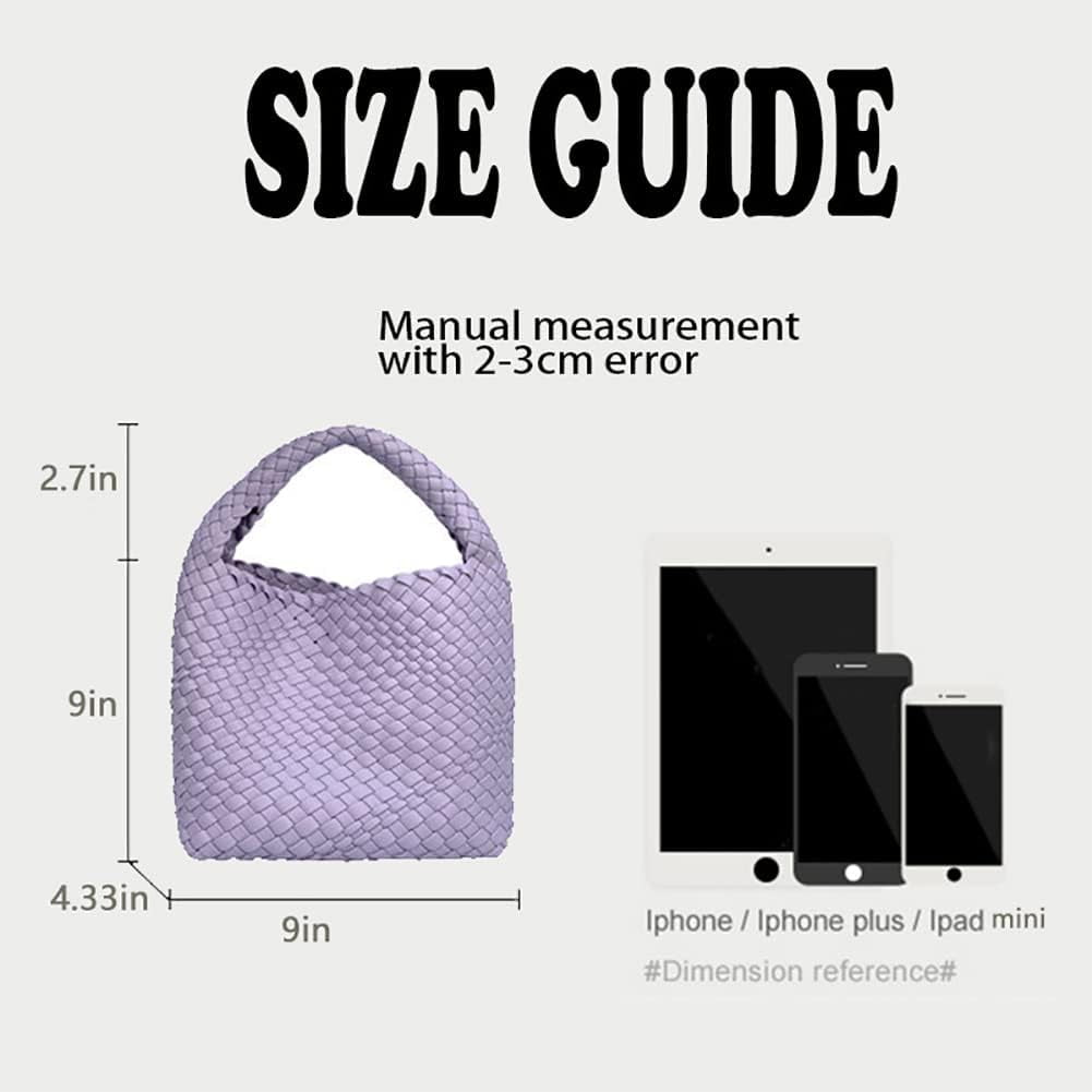CAILDANL Woven Leather Bags for Women Knoted Women Handbag Designer Shoulder Bucket Purse Handmade Fashion Tote Hobo Bag Small