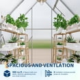 thumbnail image 3 of 6X4FT Polycarbonate Greenhouse with Aluminum Frame, Polycarbonate Greenhouse for Outdoors, Greenhouses with Ventilation and Rain Gutter,Silver, 3 of 8