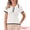 White, variant on DARING DIVA Women's Work Short Sleeve Polo V Neck Ribbed Knit Pullover Tops S White