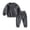 Grey, variant on LIJCC Boys' Girls' Coral Fleece Clothes Set Sweatshirt Top and Pants Winter Warm Soft Fuzzy Homewear Sleepwear Tops(Pink,3-4 Years)