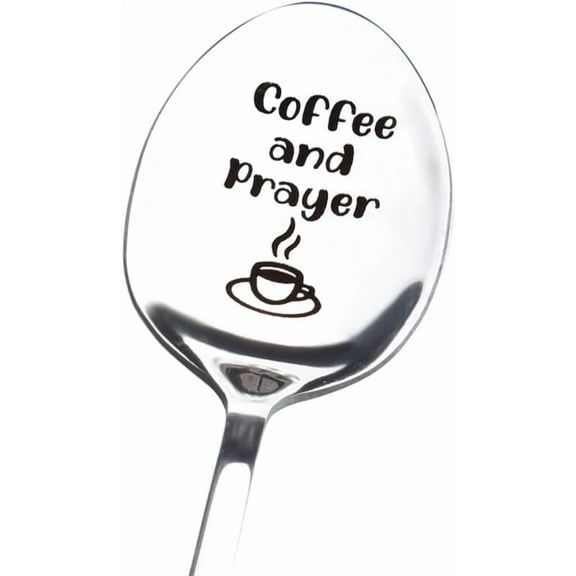 Christian Gifts for Coffee Lover Prayer Birthday Christmas Gifts for Mom Dad Serenity Prayer Coffee And Prayer Spoon for Women Men Religious Gift for Husband Wife Daughter Son Christian