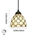thumbnail image 7 of FSLiving Hanging Swag Pendant Light with 15ft Plug-in UL Cord Remote Control E26 Socket Tiffany Glass Lamp Nordic Industrial Hanging Lamp Dimmable&Color Changing&Timing for Corner Lighting - 1 Pack, 7 of 7