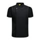 thumbnail image 1 of Chaqueta de chef de manga corta, transpirable, uniforme de cocina para hombre y mujer. XL negro, 1 of 8