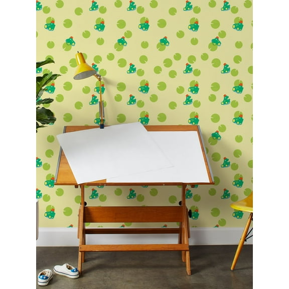 Jolly Jumper and Lily Removable Vinyl Wallpaper By Fisher-Price - Yellow