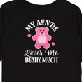 thumbnail image 4 of Inktastic My Auntie Loves Me Girls Bear Girls Long Sleeve Toddler T-Shirt, 4 of 5