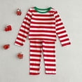 thumbnail image 4 of Conjuntos de Pijamas de Navidad para niños, ropa de dormir para bebés, niños y niñas, Pijamas de Navidad a rayas para niños pequeños, ropa de dormir de 0 a 6 años, nuevo, Otoño e Invierno, 4 of 4