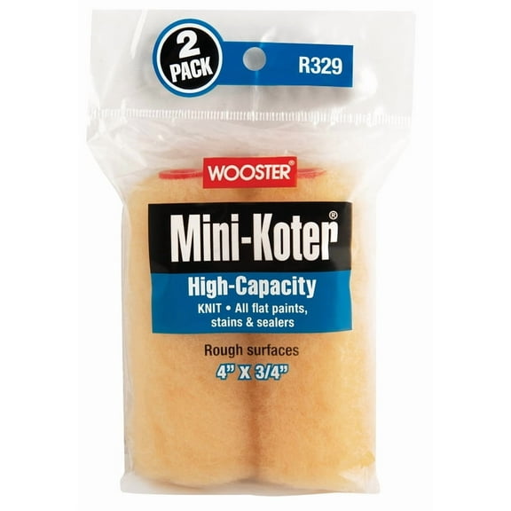 Wooster 4" Mini Paint Roller Cover, 3/4" Nap, Fabric R329-4