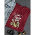 thumbnail image 3 of Good Mood Daisies W Froggie T-Shirt Women -Image by Shutterstock, Female Large, 3 of 4