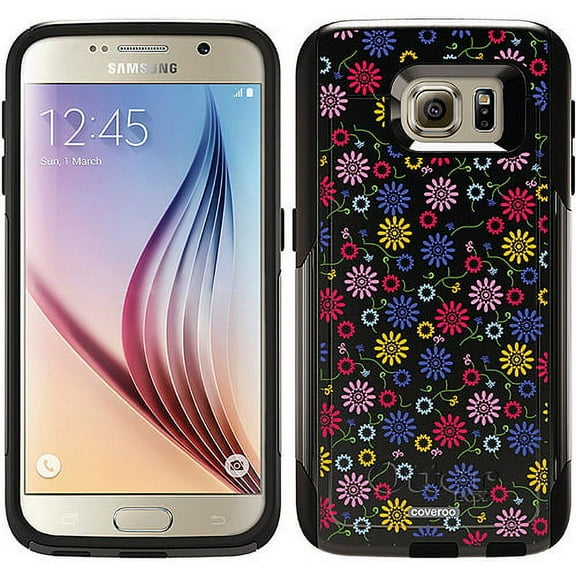 Spot goodsFlower Chaos White and Multi Design on OtterBox Commuter Series Case for Samsung Galaxy S6