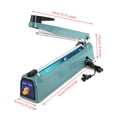 thumbnail image 2 of Motor Genic Economic Metal Poly Bag Hand Sealing 12"Impulse Heat Sealer 300mm Machine, 2 of 12