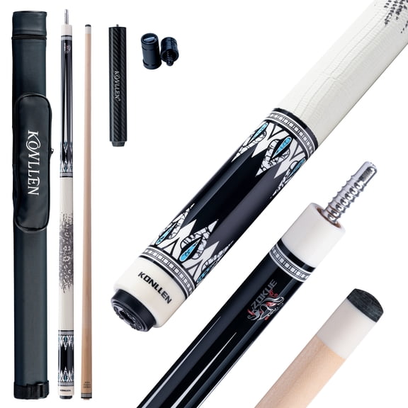 KONLLEN Pool Cue Stick with 12.5mm Tip Canadian Maple  Professional Billiard Cue Set
