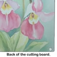 thumbnail image 5 of Minnesota Pink and White Lady�s Slippers in Watercolor Glass Cutting Board Large 12 in x 15 in, 5 of 5