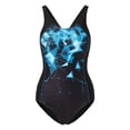 thumbnail image 4 of LUOGENLI Womens Swimsuit Tops with Support Women's Solid Color Swimsuit Backless Strap Swimsuit Green Size M, 4 of 5