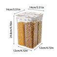 thumbnail image 3 of Binwennn Contenant de Préparation de Repas pour Riz 20 Lb, Contenant de Rangement Alimentaire Scellé à 4 Compartiments avec Couvercle, 4 Compartiments Ajustables, Rangement de Cuisine et Rangement, Convient aux Grains, Pâtes, Grains, Etc., 3,0 Litres, 3 of 7