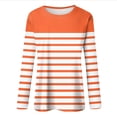 thumbnail image 4 of Tshirt Women Long Sleeve Shirts For Women Stripe Print Graphic Tees Blouses Casual Plus Size Basic Tops Pullover, 4 of 5