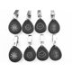 thumbnail image 1 of Pesas para mantel, cubierta de mesa en forma de lágrima, pesas con clip de metal, colgante para mantel, pesas para mesa de piedra, perchas para picnic al aire libre, cena familiar(Negro)(La, 1 of 3
