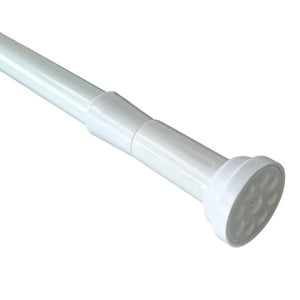 Barra blanca para cortina de ducha extensible de 75 a 125 cm