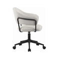 thumbnail image 3 of Silla diseño Home Office Stanford acolchonado con ruedas Gris claro, 3 of 6