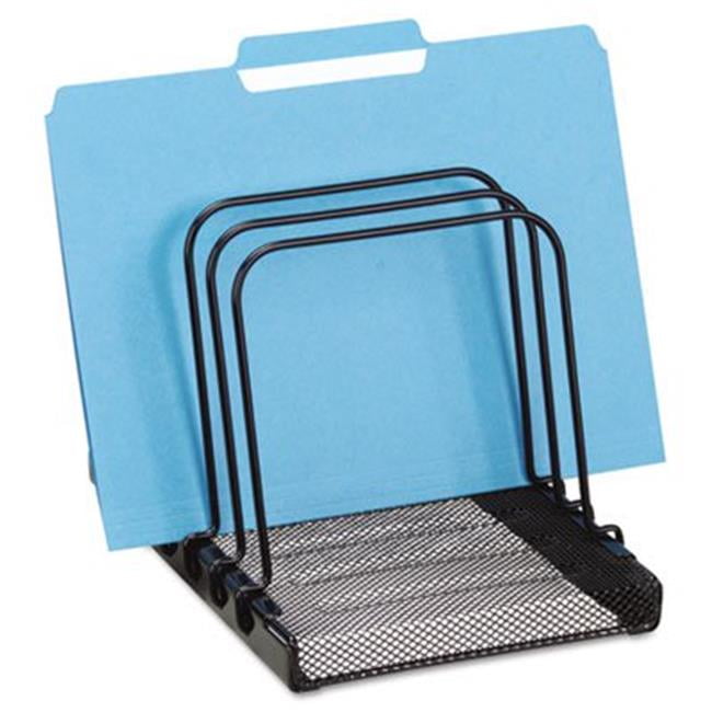 Mesh Flip File Folder Sorter 5 Sections Black 7 4/5 x 1 7/8 x 10 2/5