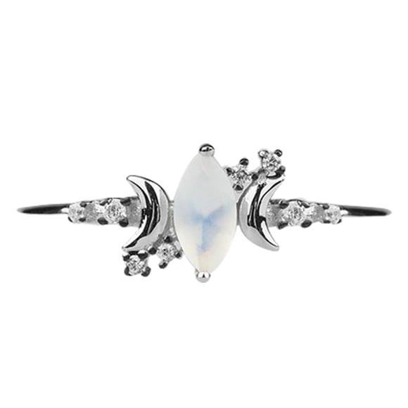 Fashion Ring Charm Creative Crescent Shape Jewelry Ring Knuckle Ring for Ladies and Girls