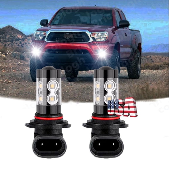 2PCS Fog Light Bulbs Kit White 6000K For Toyota Tacoma 2005 2006 2007 2008-2011