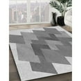 thumbnail image 2 of Ahgly Company Indoor Rectangle Patterned Metallic Silver Gray Area Rugs, 4' x 6', 2 of 6