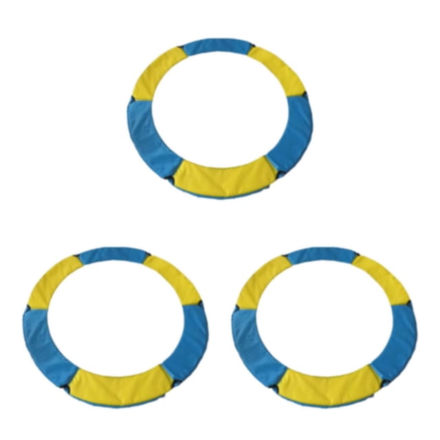 Yuarrent Cojín de repuesto para trampolín, acolchado de seguridad, cubierta de resorte, amarillo, azul, 1,2 m Type1 NO1