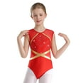 thumbnail image 4 of Hansber Leotards for Girls Gymnastics Dance Unitards with Shorts Set Tumbling Outfit Active Biketards Red 14, 4 of 7