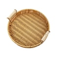 thumbnail image 4 of Bandeja tejida para servir, cesta de frutas redonda con asas, cesta de exhibición para bocadillos, pasteles, cesta de comida para desayuno, L, 4 of 8