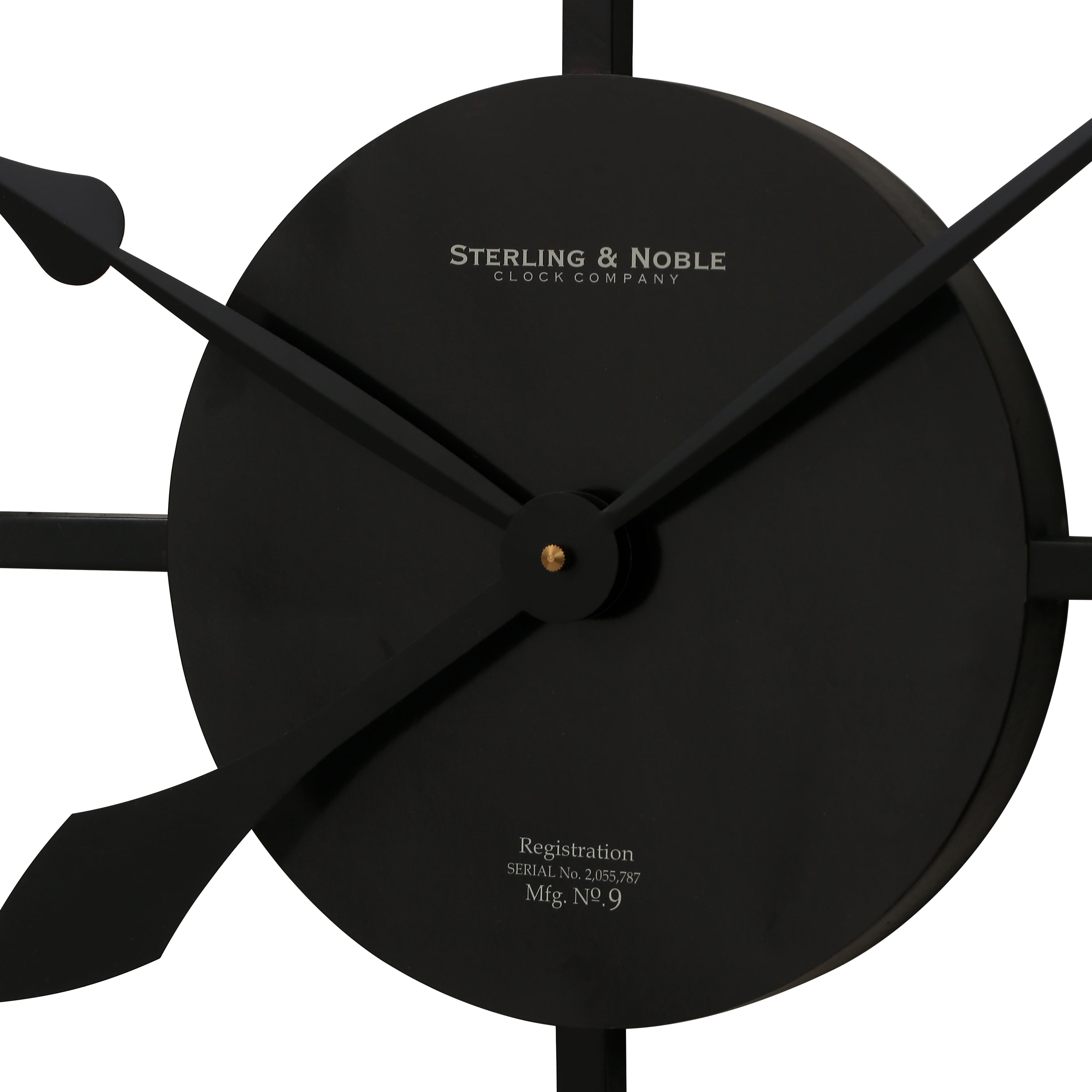 Mainstays 30 in Quartz Industrial Wrought iron look Oversized Wall Clocks