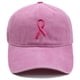 thumbnail image 1 of Gorra de béisbol lisa de algodón con cinta rosa bordada, 1 of 1