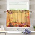thumbnail image 6 of Ryvnso Fall Sunflower Butterfly Half Curtains Sets Tier 2 Panels Short Curtain Rod Pocket 27"W x 24"L, 6 of 7