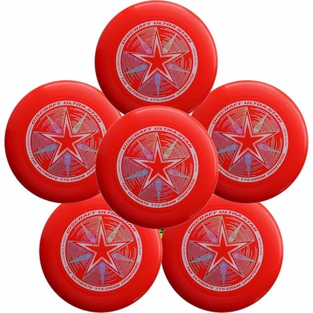 Discraft Ultra-Star 175g Ultimate Frisbee Sport Disc (6 Pack) Bright Red