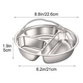 thumbnail image 3 of 5-Compartment Divided Stainless Serving Tray - Food-Grade 304 Meal Prep Platter for & Adults, Rust-Resistant & Dishwasher Safe, Ideal for Side Dishes, Condiments, and Snacks C, 3 of 7