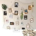 thumbnail image 2 of Photo Hanging Display Fishing Net Picture Frame Collage Photo Frame Wooden Picture Frame With Mini Clothes Pegs For Hanging Photos, Pictures, Postcards And Art, 2 of 9