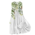 thumbnail image 2 of Qiopertar Robe Décontractée pour Femmes, Élégante, Imprimée, à Lacets, Boutonnée, Manches 3/4, Col Rabattu, en Solde à Moins de 5$, Offres d'Accès Anticipé, 2 of 5