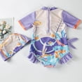 thumbnail image 2 of Odeerbi 2-13 Años Traje de Baño de Una Pieza Con Gorro Para Niñas Traje de Baño de Verano Para Surfistas, 2 of 8