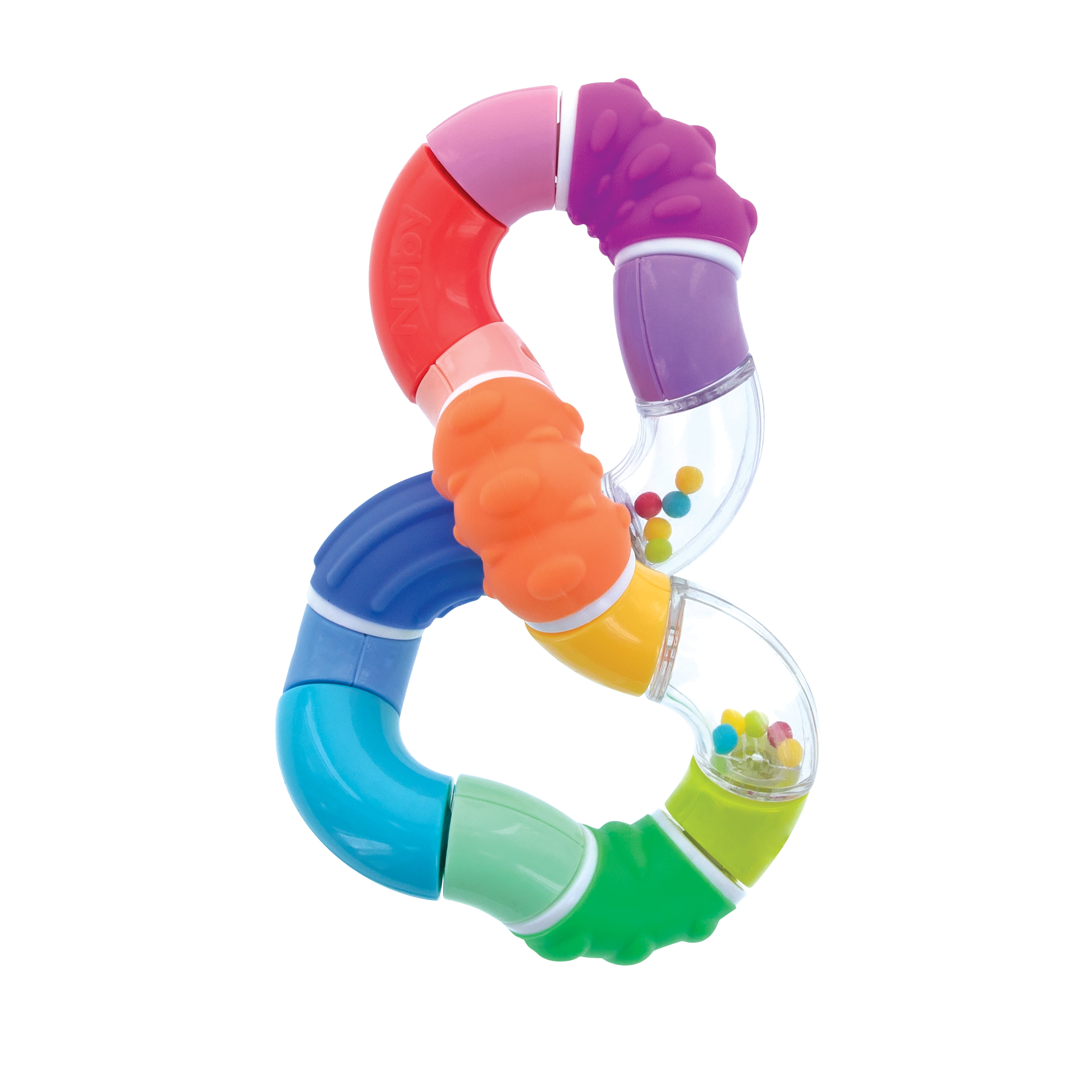Nuby Twista Teether Toy for Babies and Infants, Multicolor Design