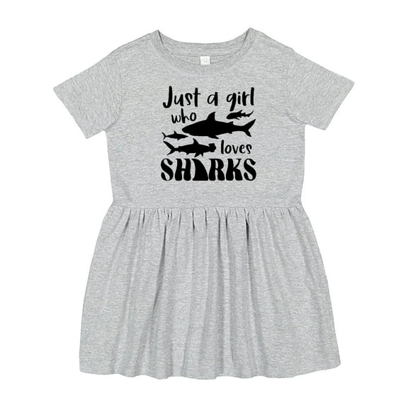 Inktastic Just a Girl Who Loves Sharks Girls Toddler Dress