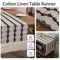 thumbnail image 3 of Braided Table Runner Cotton Linen Table Runners with Tassel Long Cream Table Runner Macrame Table Runners for Rustic Home Dining Table Cover30*180cm, 3 of 5