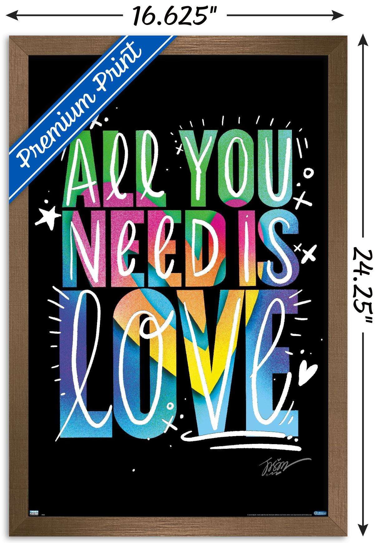 Jason Naylor - All You Need Is Love Wall Poster, 14.725" x 22.375", Framed