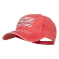 thumbnail image 2 of Thin Grey Line Silver Flag Embroidered Washed Cap - Red OSFM, 2 of 5