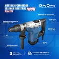 thumbnail image 3 of Rotomartillo SDS Plus 800W + Perforador SDS Plus 7.9J DongCheng Azul Estandar, 3 of 10