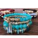 thumbnail image 2 of Pulseras para mujer, regalos para mujer, pulsera bohemia de hilo de mano estilo océano con múltiples perlas de cristal, pulsera para mujer, 2 of 2