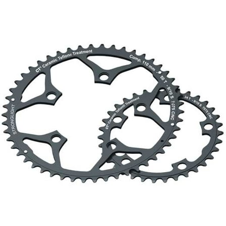 Stronglight 110PCD Type S - 5083 Series 5-Arm Road Black Chainrings 48T-50T - 52T