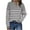 Gray, variant on cfhntfmh Women's Quarter Zip Striped Oversized Sweater Mock Turtleneck Fall Winter Fashion Outfit Knit Pullover Tops（Gray,Large)