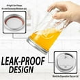 thumbnail image 3 of Wide Mouth Mason Jars 24 oz - (2 Pack) - Clear Glass Pint and a Half Mason Jars With Airtight Lids and Bands. For Storage, Canning, Fermenting, Cold Brew Coffee, Freezing, Microwave & Dishwasher Safe, 3 of 6