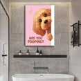 thumbnail image 4 of Funny Dog Cat Bathroom Canvas Wall Art Cute Animal Poster  Restroom Wall Decor Are You Pooping Poster Print Artwork for Toilet Nursery Decor, 4 of 7