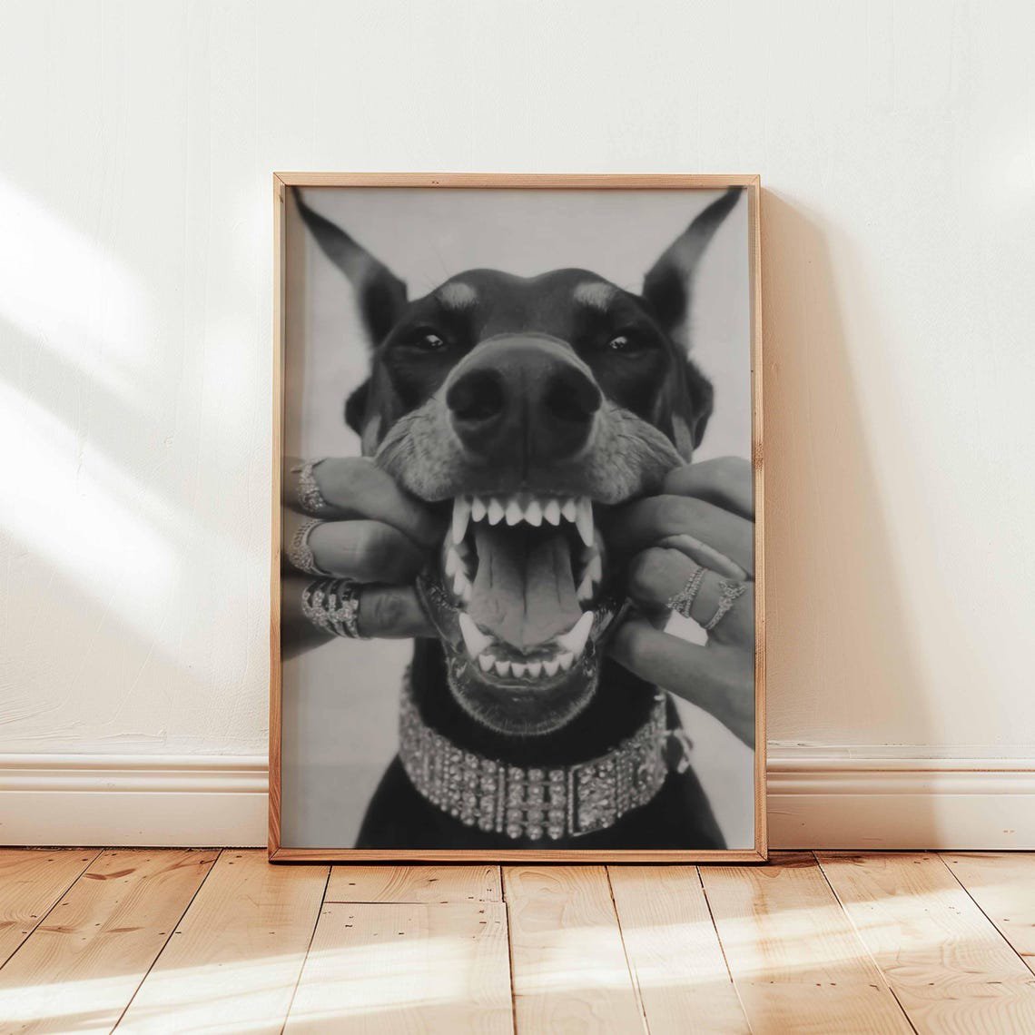 Doberman Pinscher Poster, Modern Dog Wall Art