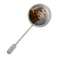 thumbnail image 2 of Solitary Barred Owl Stick Pin Stickpin Hat Brooch, 2 of 6